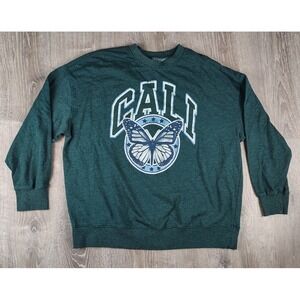 Rebellious One XL Crewneck Long Sleeve Butterfly Sweatshirt Cali Pullover